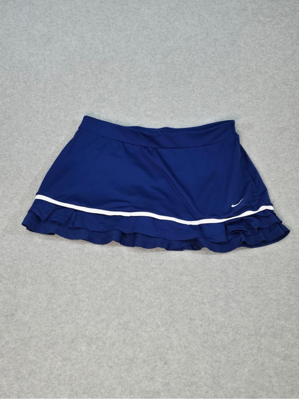 Nike Dri-Fit Athletic Skort Skirt Women's Size M Blue Ruffle Stretch Gym Tennis